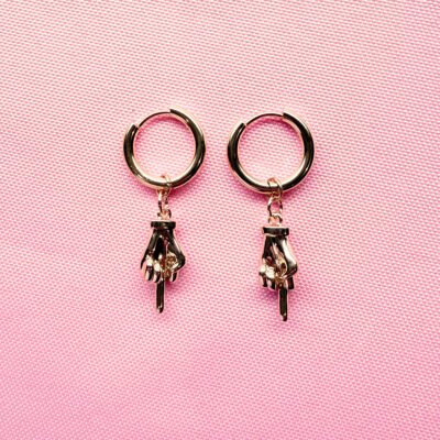 With All Due Respect Gold Earrings