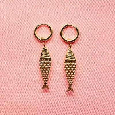 Large Scale Gold Earrings