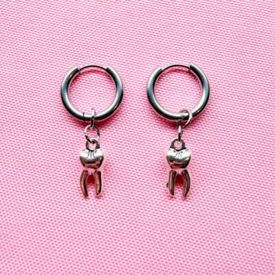 Sweet Tooth Silver Earrings