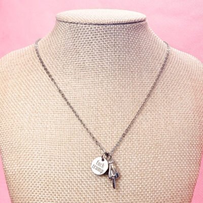 Seriously The Wooooorst Silver Necklace