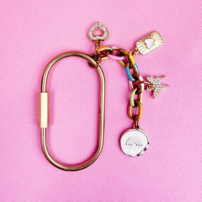 Rainbow Love Carabiner