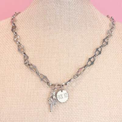 Silver F*ck Ice Necklace